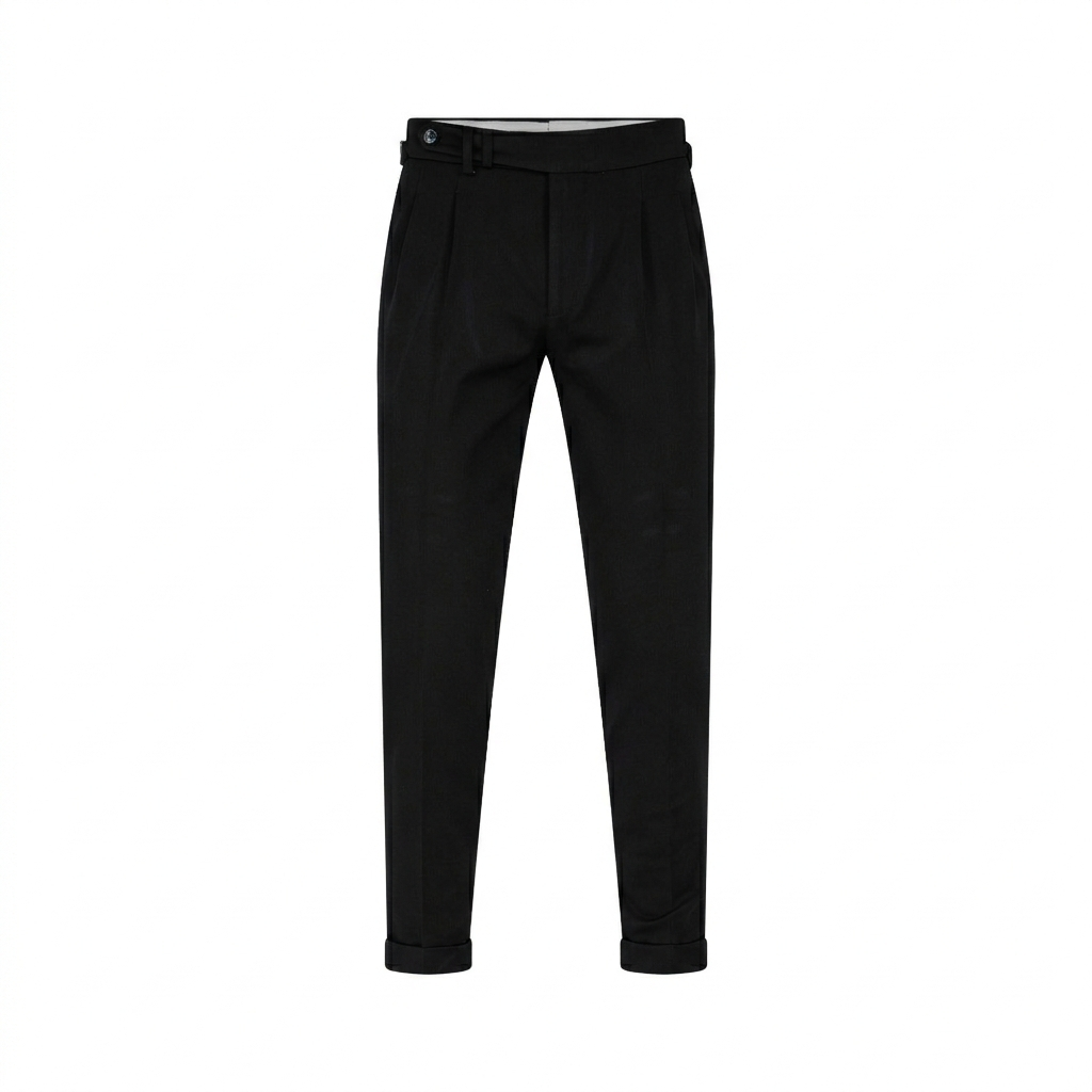 Premium Black Italian Wool Pants for Men