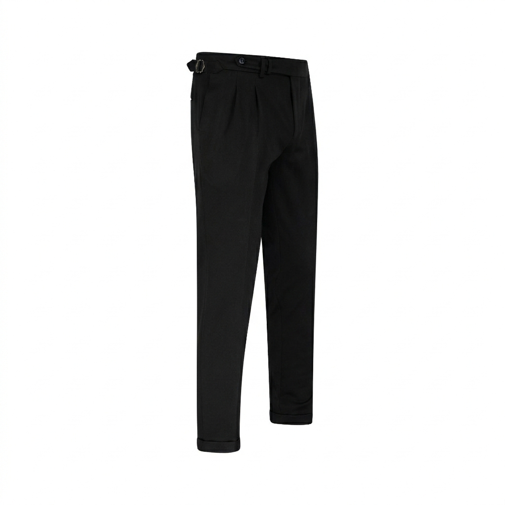 Premium Black Italian Wool Pants for Men