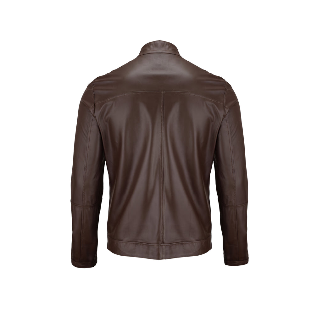 Brown Double Face Nubuck Leather Jacket NLJ002