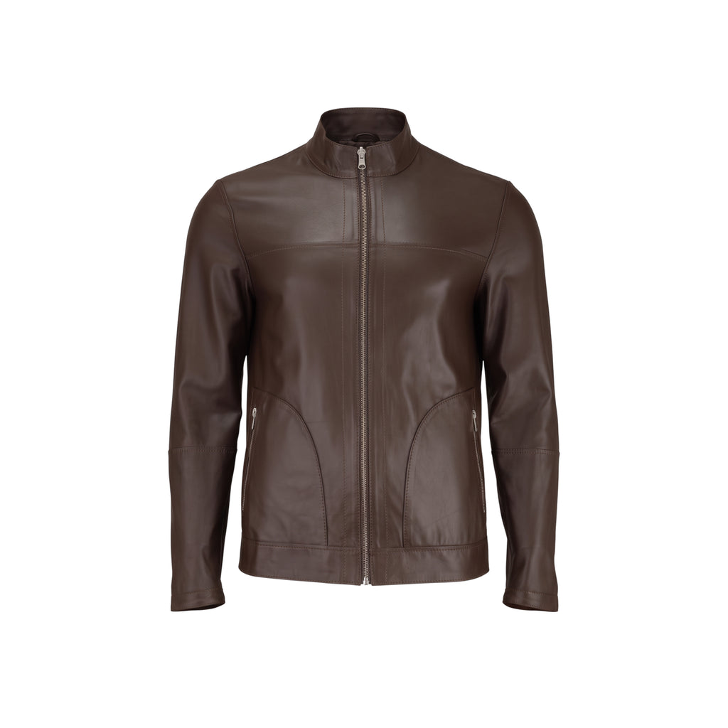 Brown Double Face Nubuck Leather Jacket NLJ002