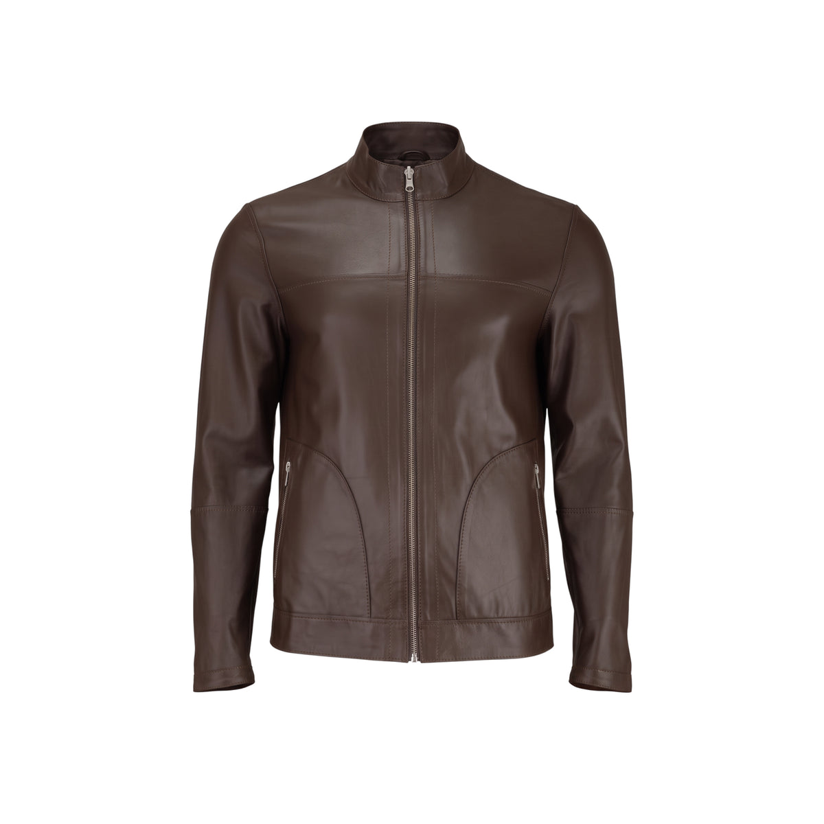 Brown Double Face Nubuck Leather Jacket NLJ002