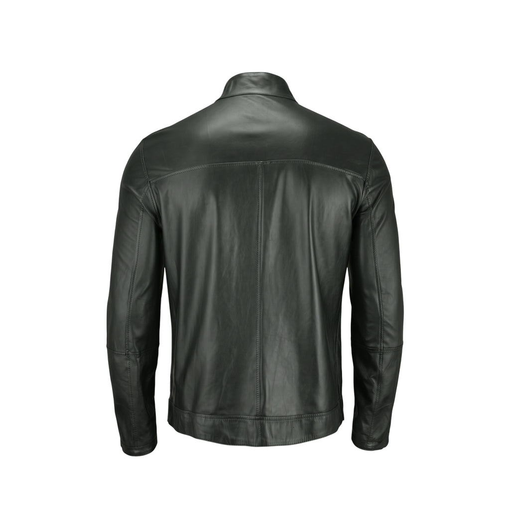 Green Double face Nubuck Leather Jacket NLJ002