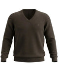 V-Neck SWEATER Brown