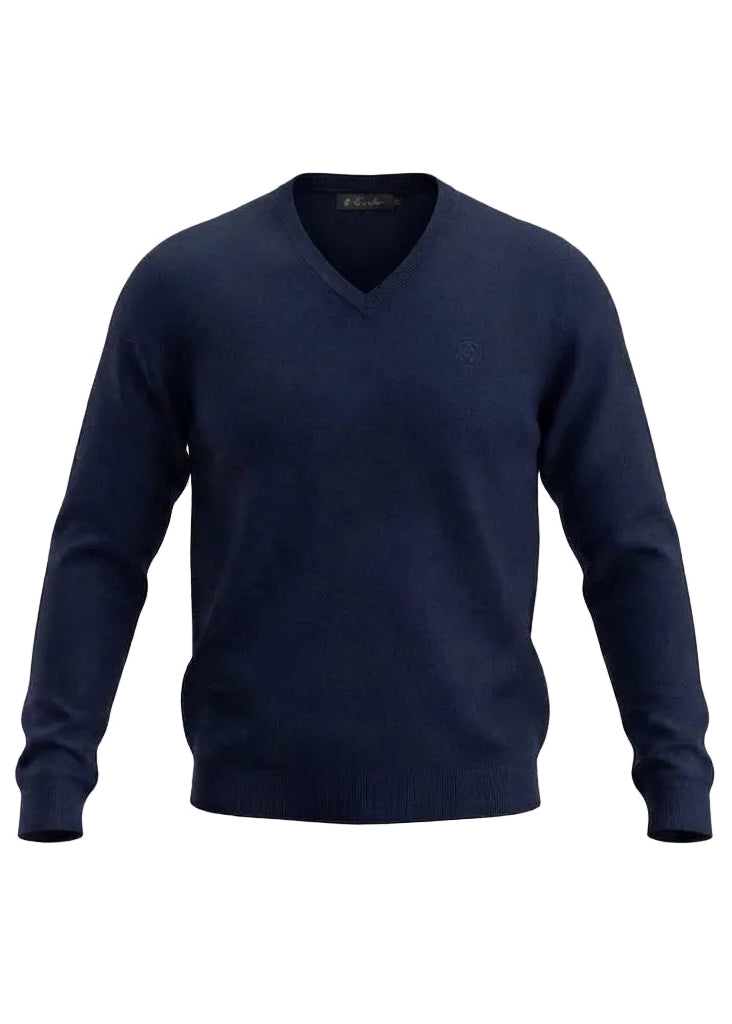 V-Neck SWEATER Navy