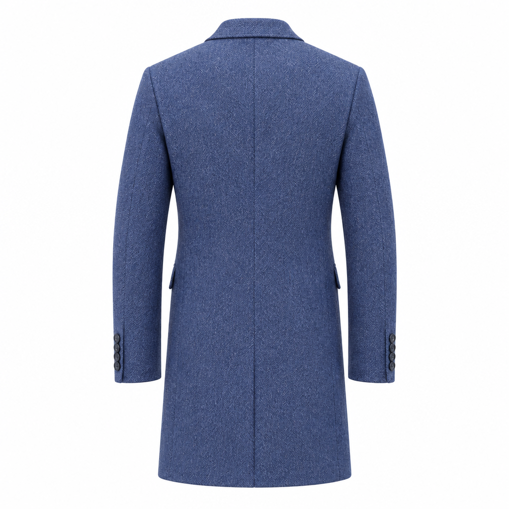 Navy Cashmere Coat. CC001