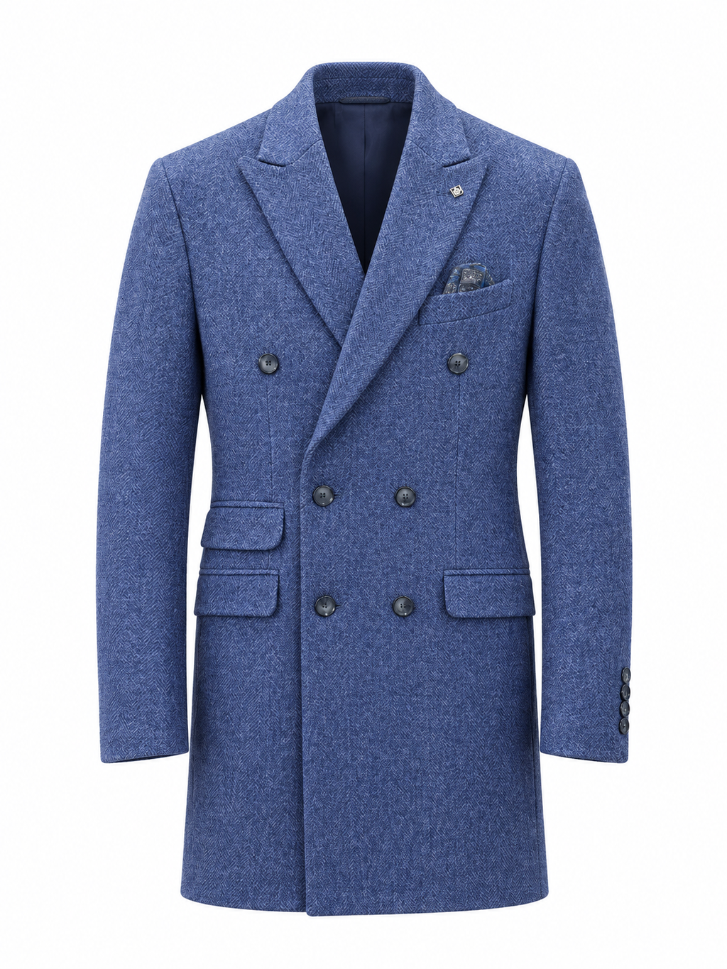 Navy Cashmere Coat. CC001