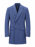 Navy Cashmere Coat. CC001