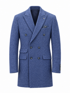 Navy Cashmere Coat. CC001
