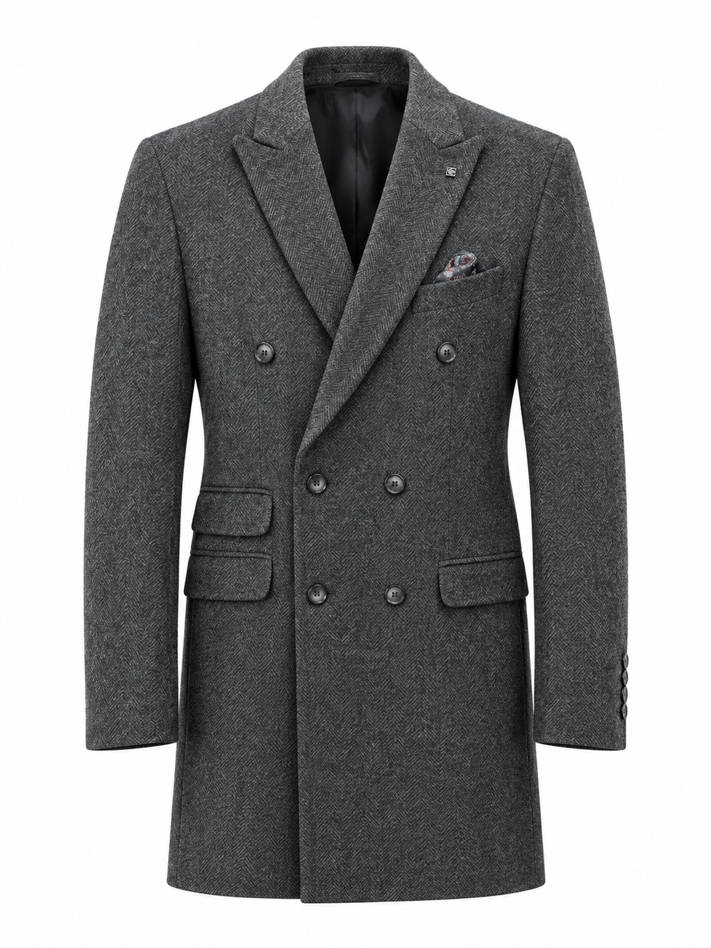 Black Cashmere Coat. CC001