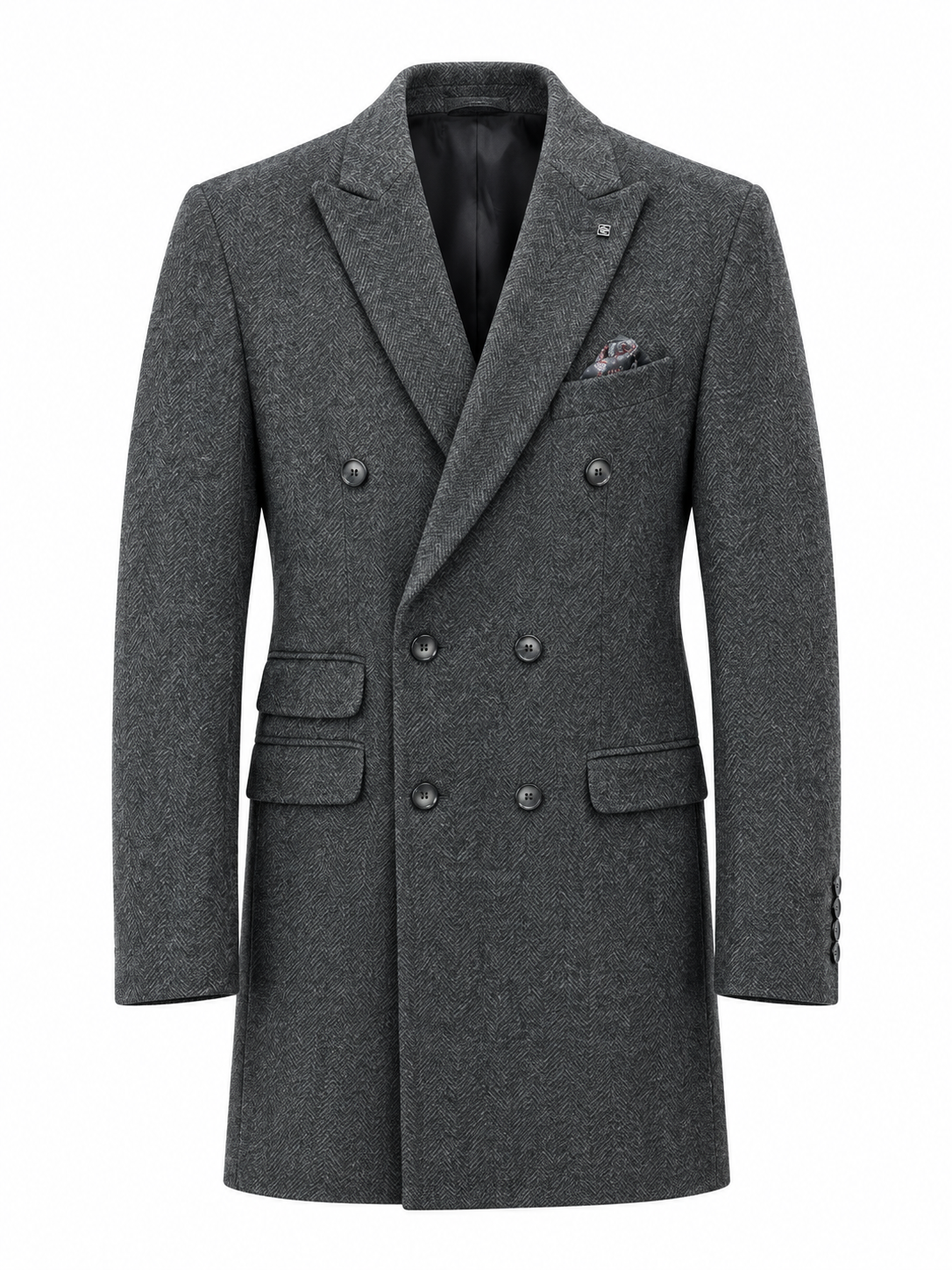 Black Cashmere Coat. CC001