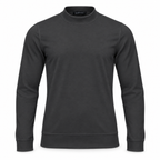 Anthracite Mock Neck Cotton Sweater. MNC-001