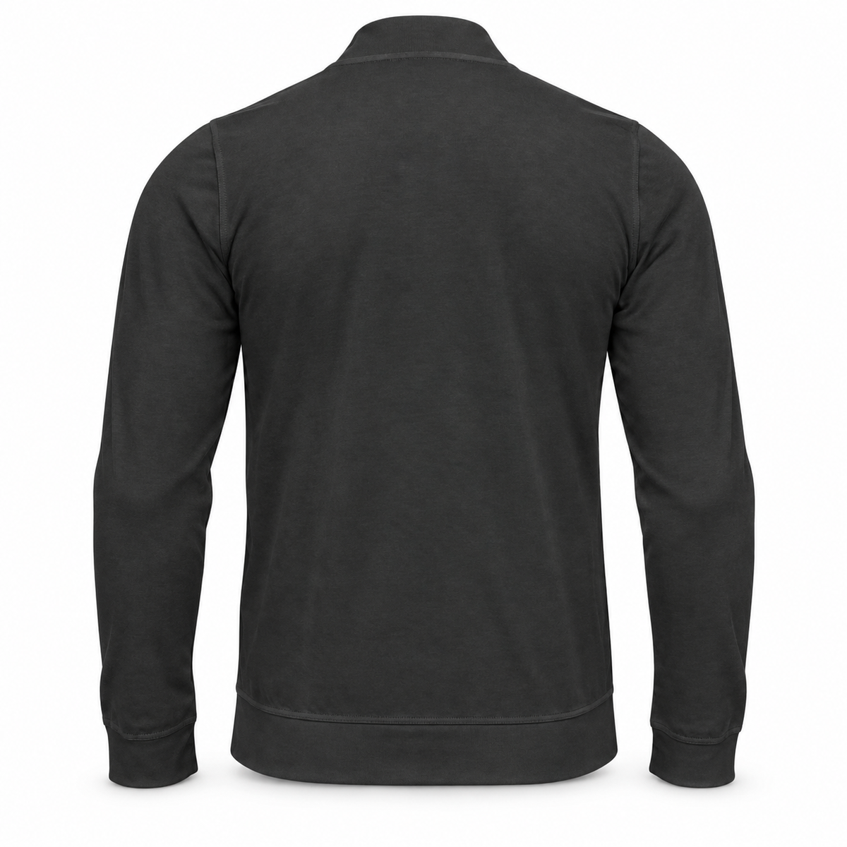 Anthracite Mock Neck Cotton Sweater. MNC-001