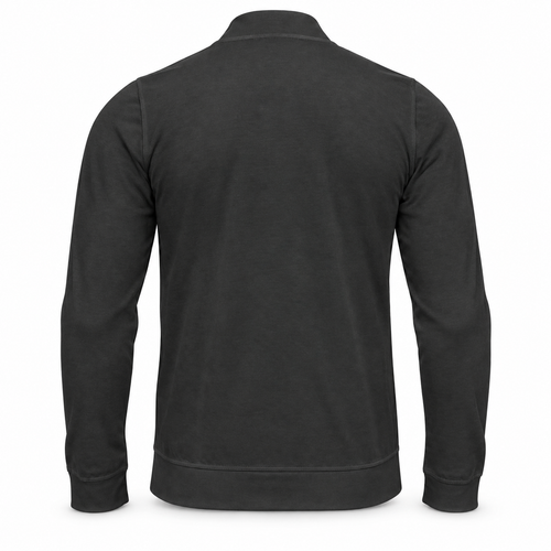 Anthracite Mock Neck Cotton Sweater. MNC-001