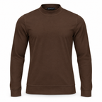 Brown Mock Neck Cotton Sweater. MNC-001