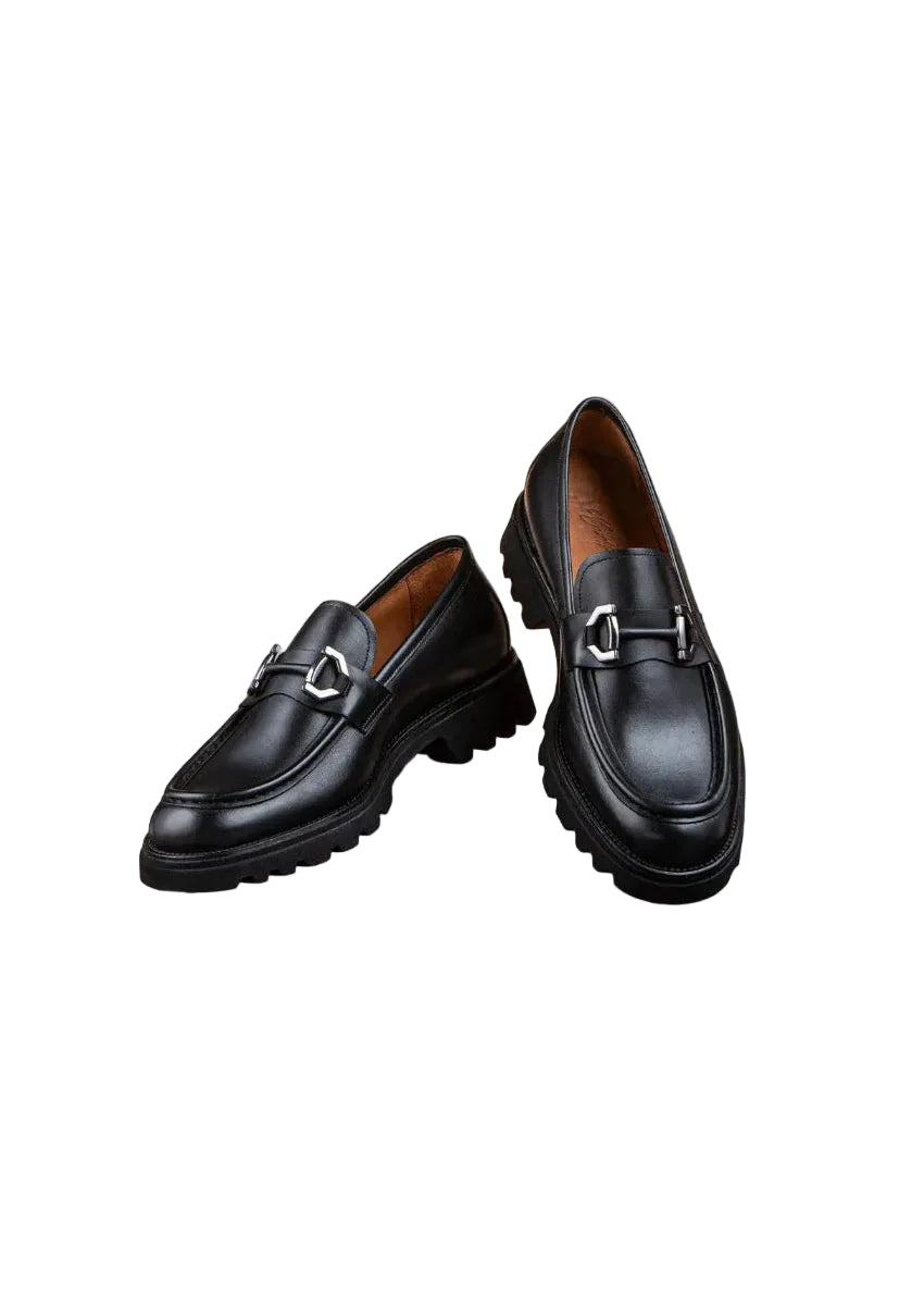 Black Classic Loafer Shoes – Timeless Style & Comfort.SH028