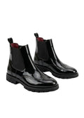 Oxford Black Leather Boots - CHE-001.002