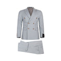 Men’s Wool Blend Slim Fit Double-Breasted Suit-LIGHT BLUE.024