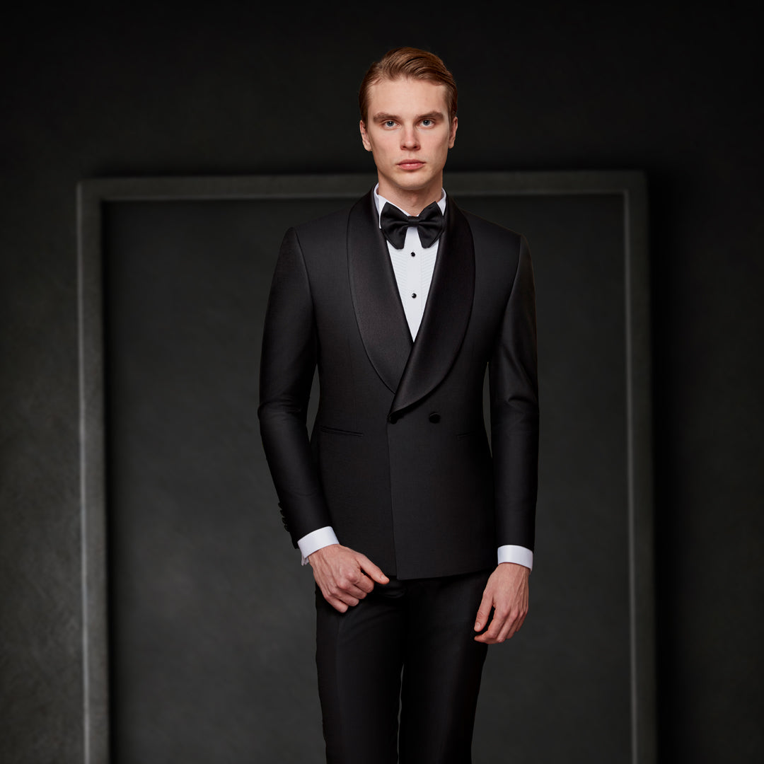 Italian Style Men's Groom Suit Black | Minotti Uomo