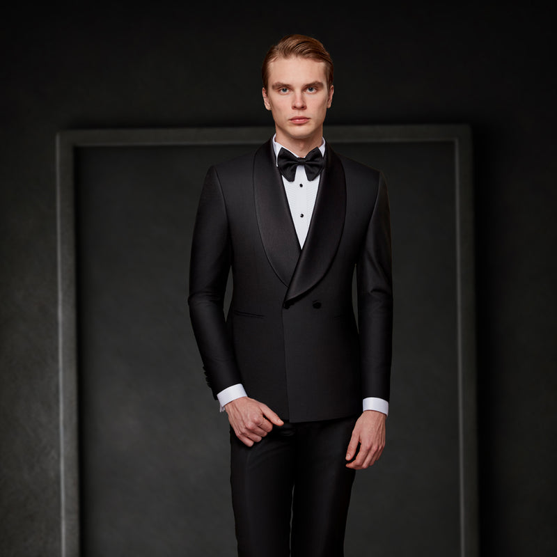 Italian Style Men's Groom Suit Black | Minotti Uomo