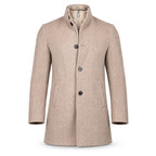 Beige Cashmere Coat. CC002