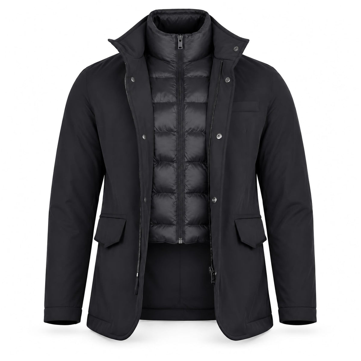 Black Bomber Jacket .Bom003