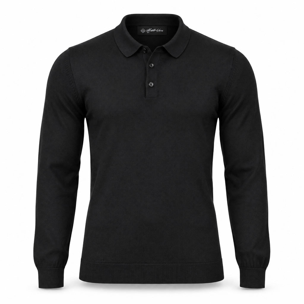 Black Cashmere Polo. CP-001