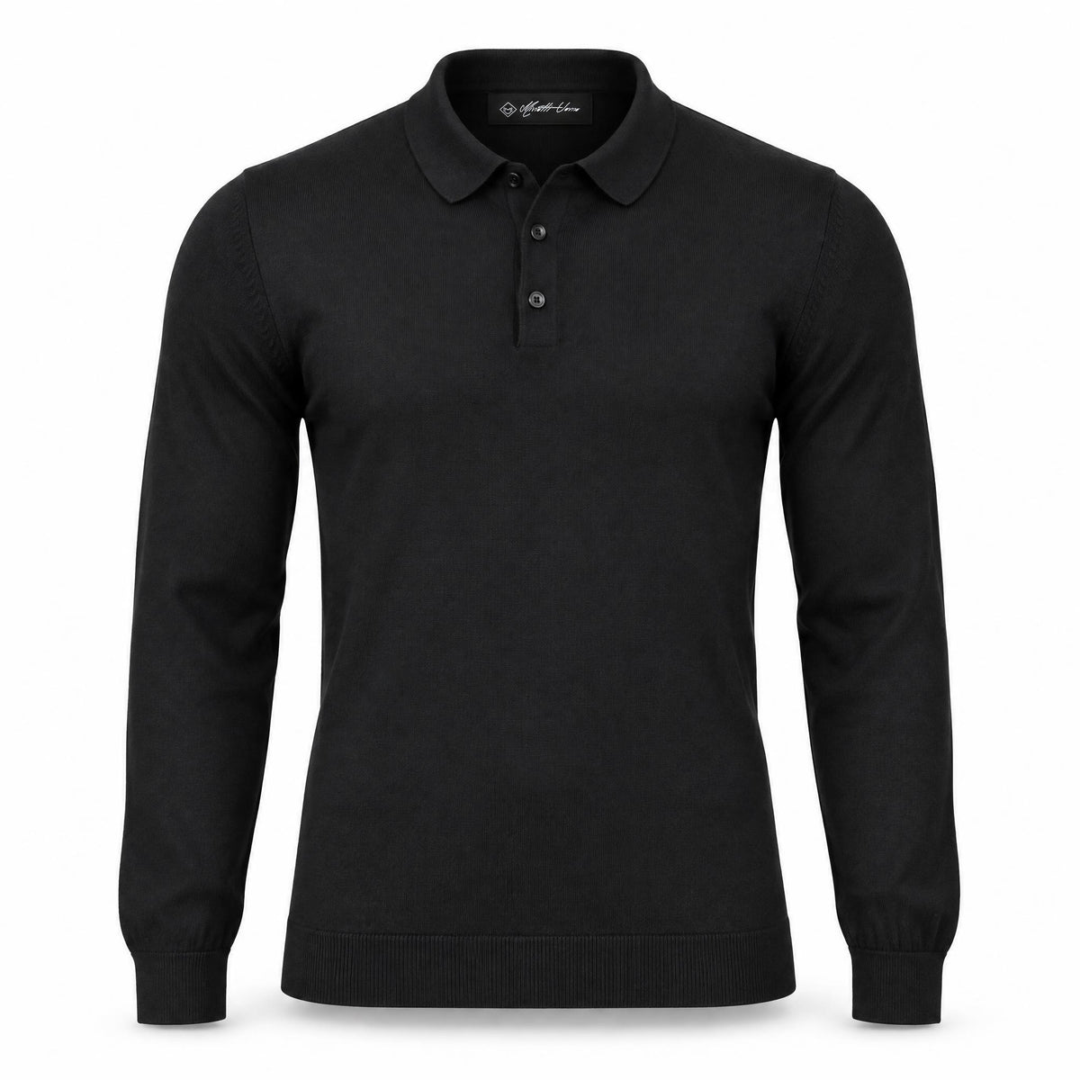 Black Cashmere Polo. CP-001