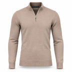 Beige Half Zipper Sweater .HZS-002