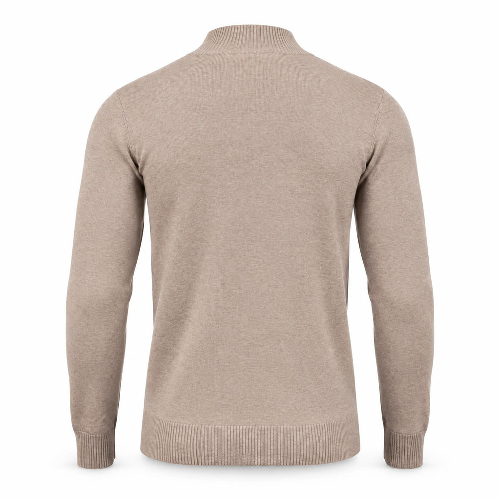 Beige Half Zipper Sweater .HZS-002