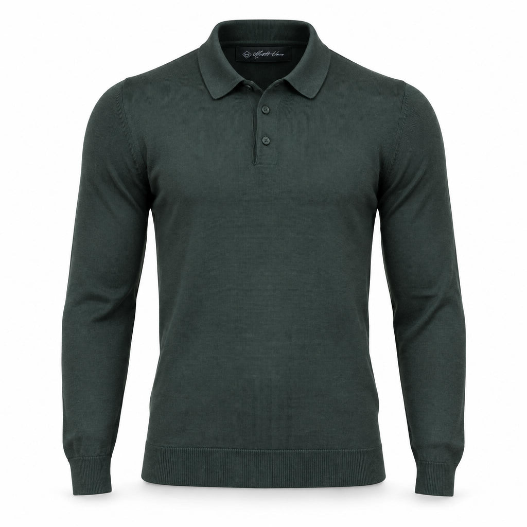 Olive Green Cashmere Polo. CP-001