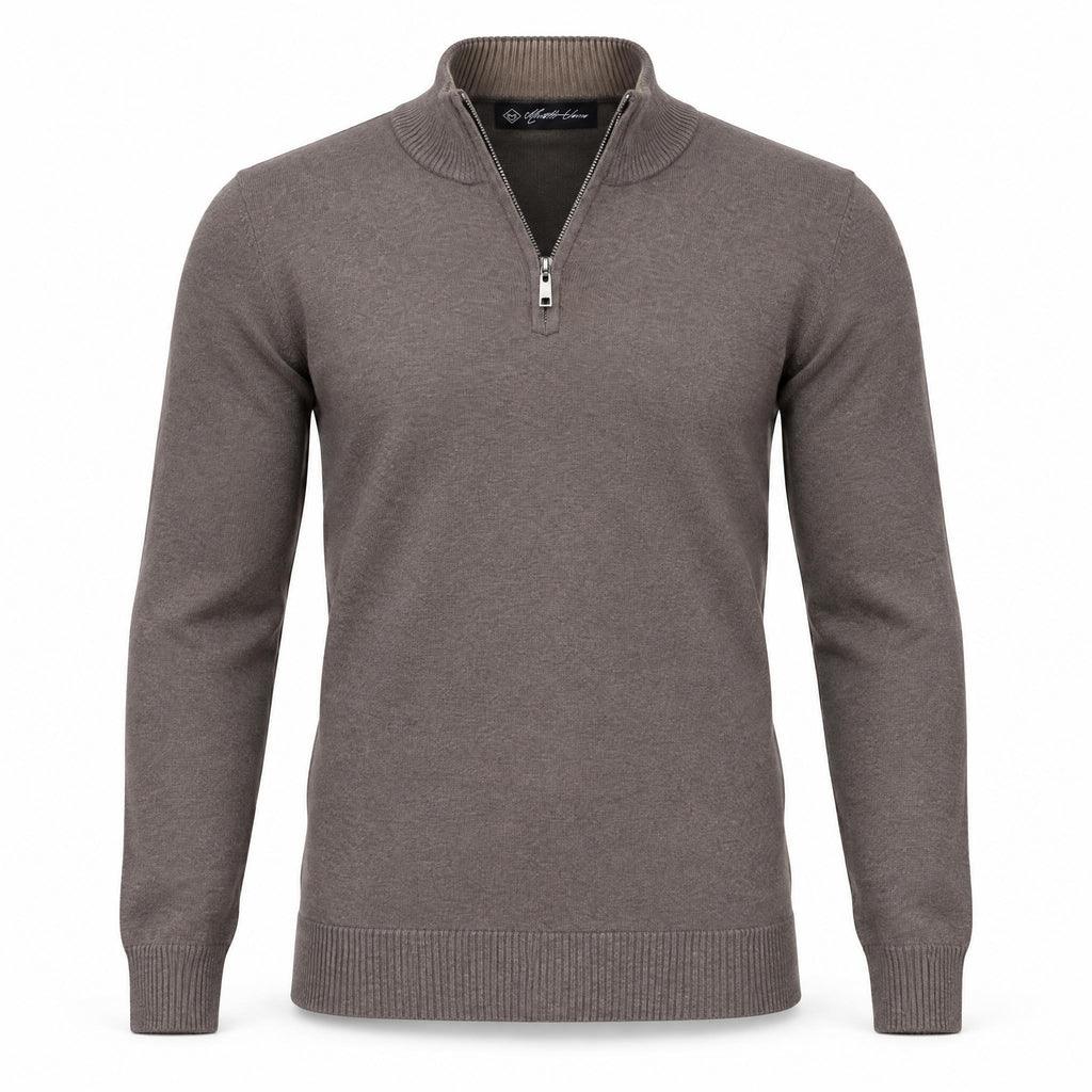 Brown Half Zipper Sweater .HZS-002