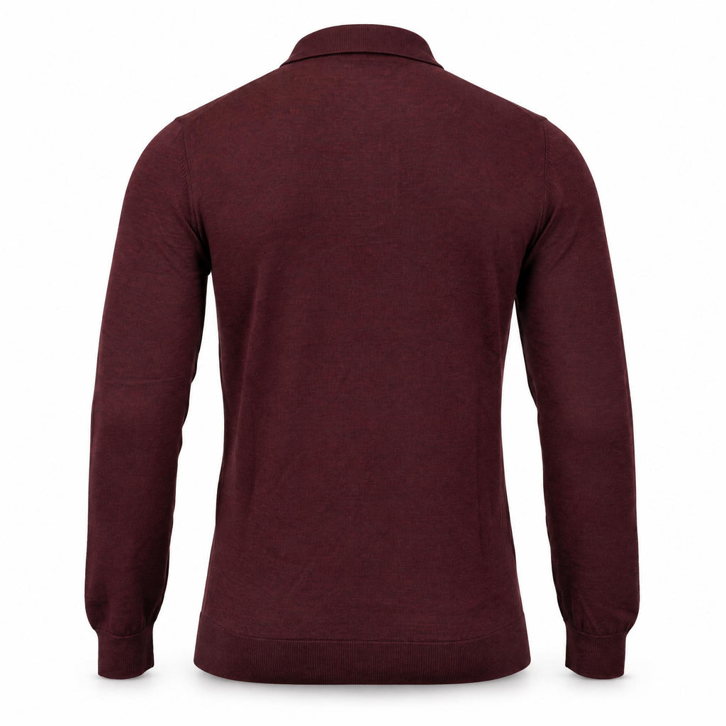 Burgundy Cashmere Polo. CP-001