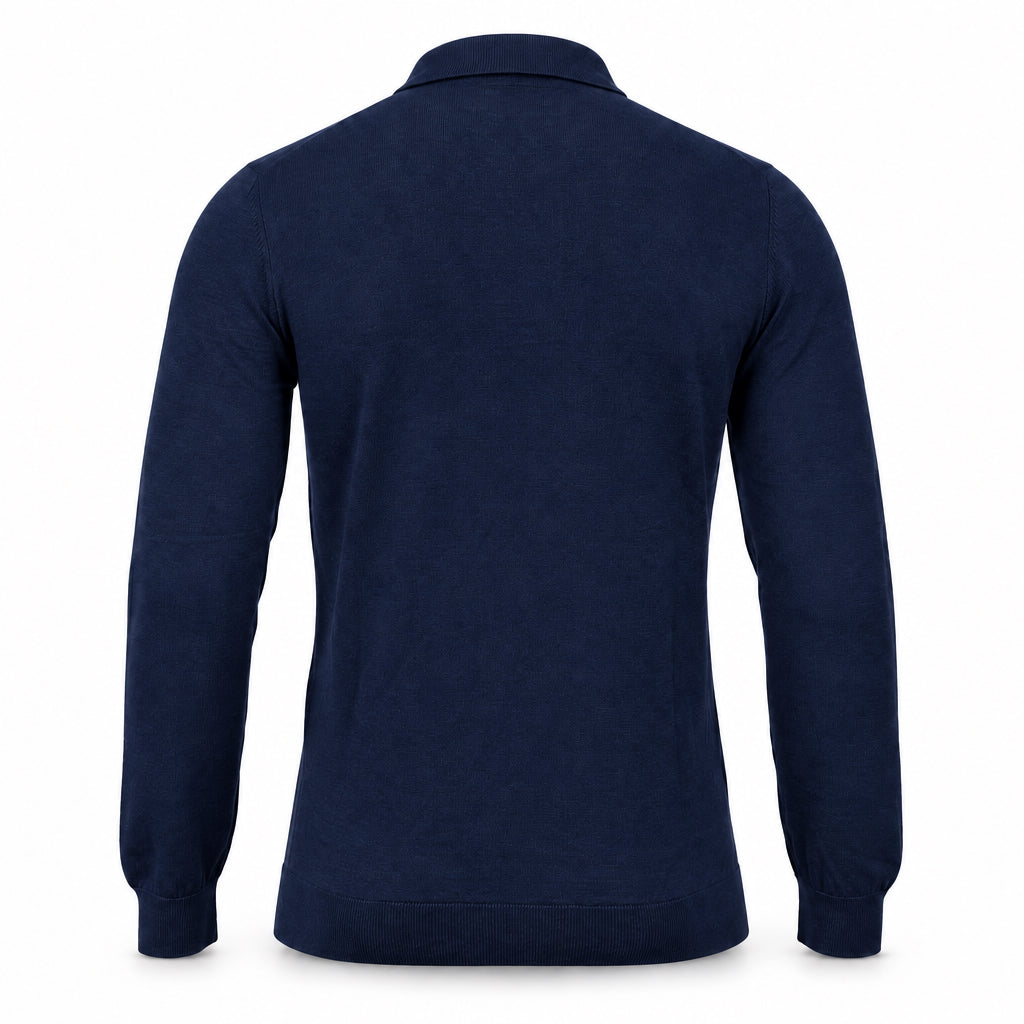 Navy Cashmere Polo. CP-001