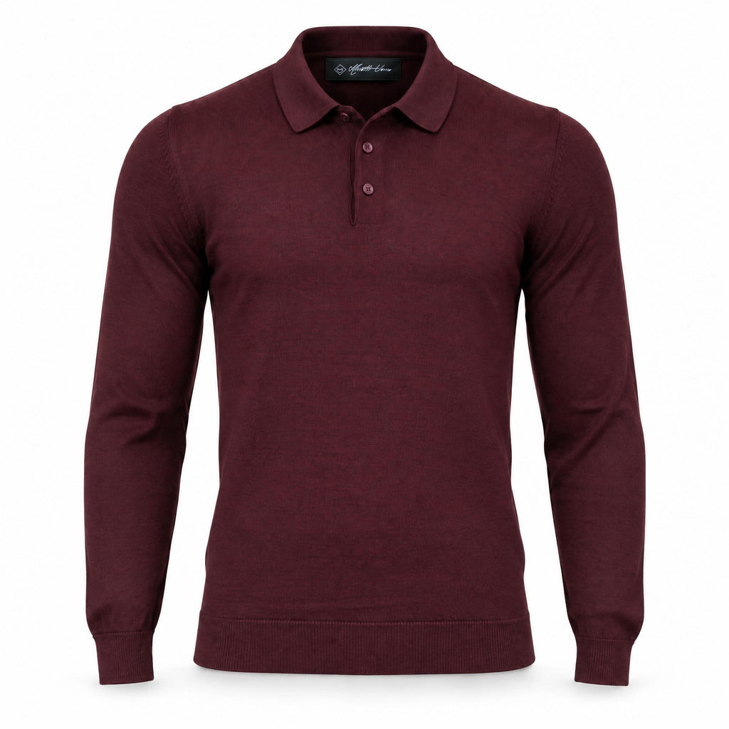 Burgundy Cashmere Polo. CP-001