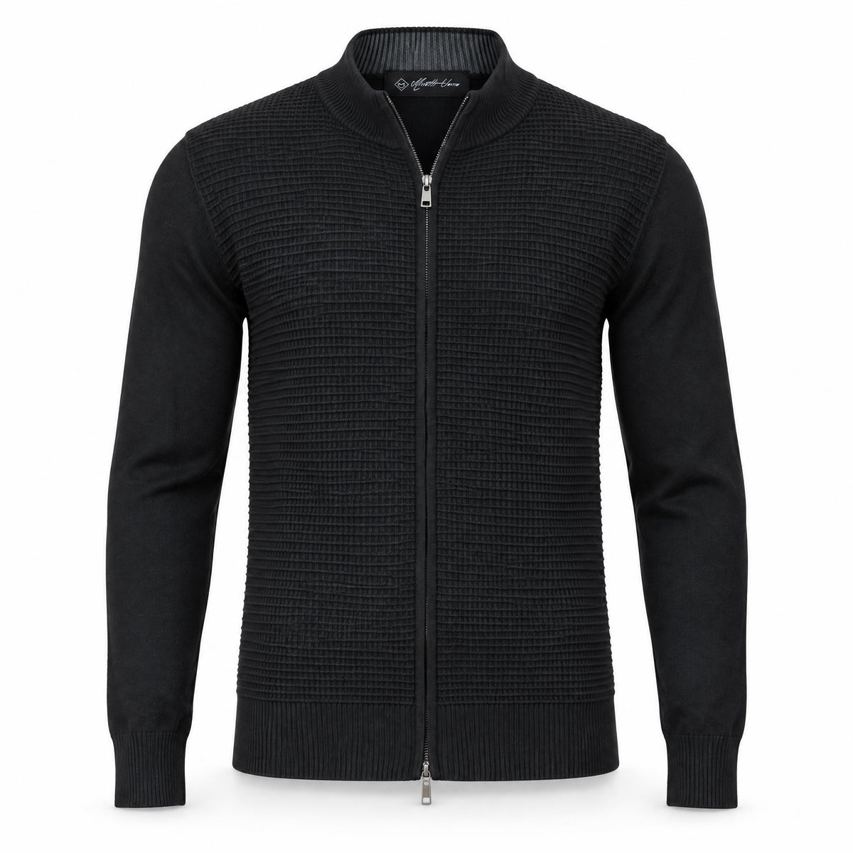 Black Full Zipper Sweater .FZS002