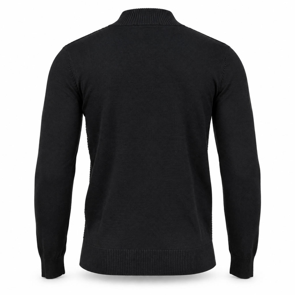 Black Full Zipper Sweater .FZS002