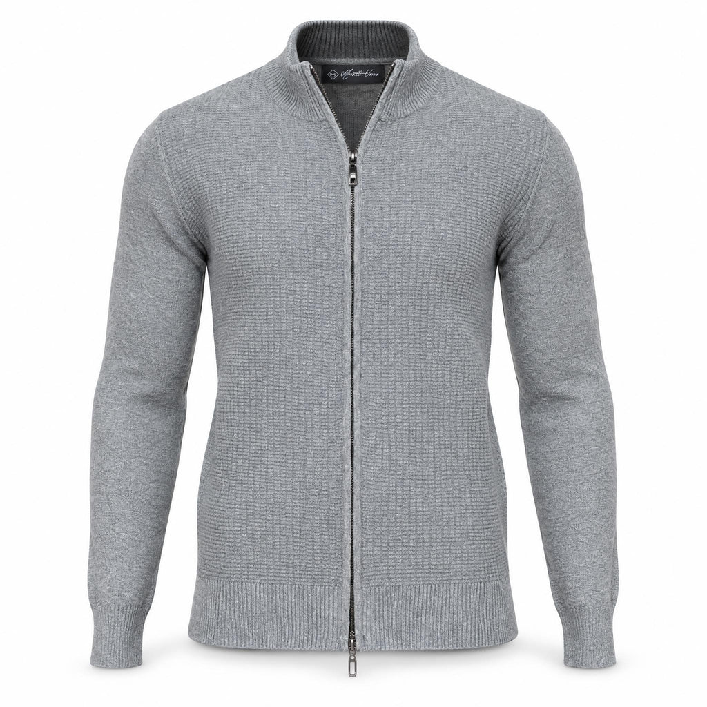 Grey Full Zipper Sweater .FZS003