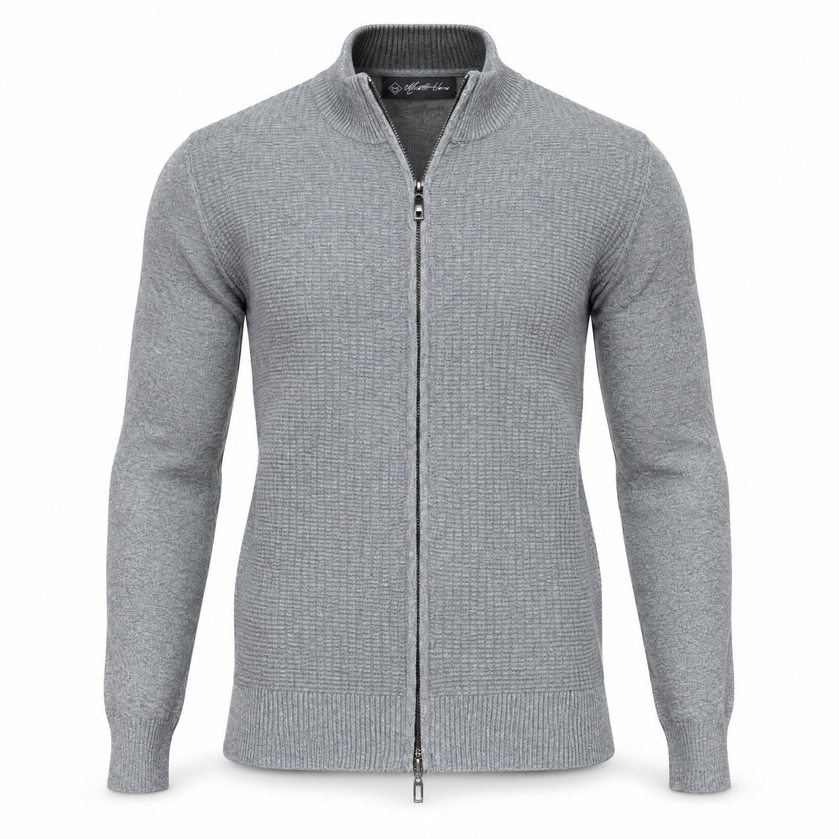 Grey Full Zipper Sweater .FZS003