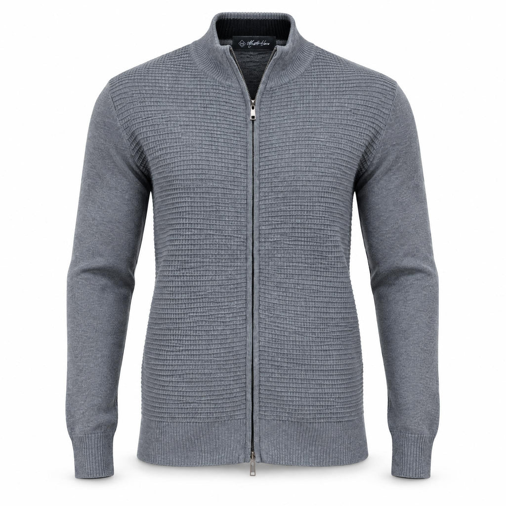 Grey Full Zipper Sweater .FZS002