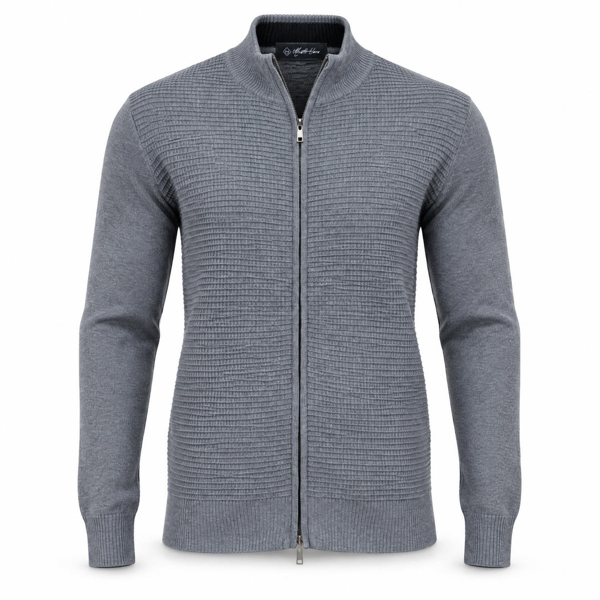 Grey Full Zipper Sweater .FZS002