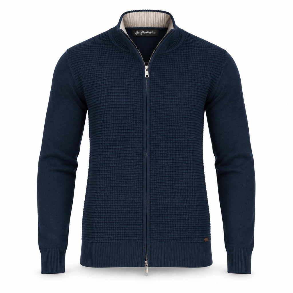 Navy Full Zipper Sweater .FZS002