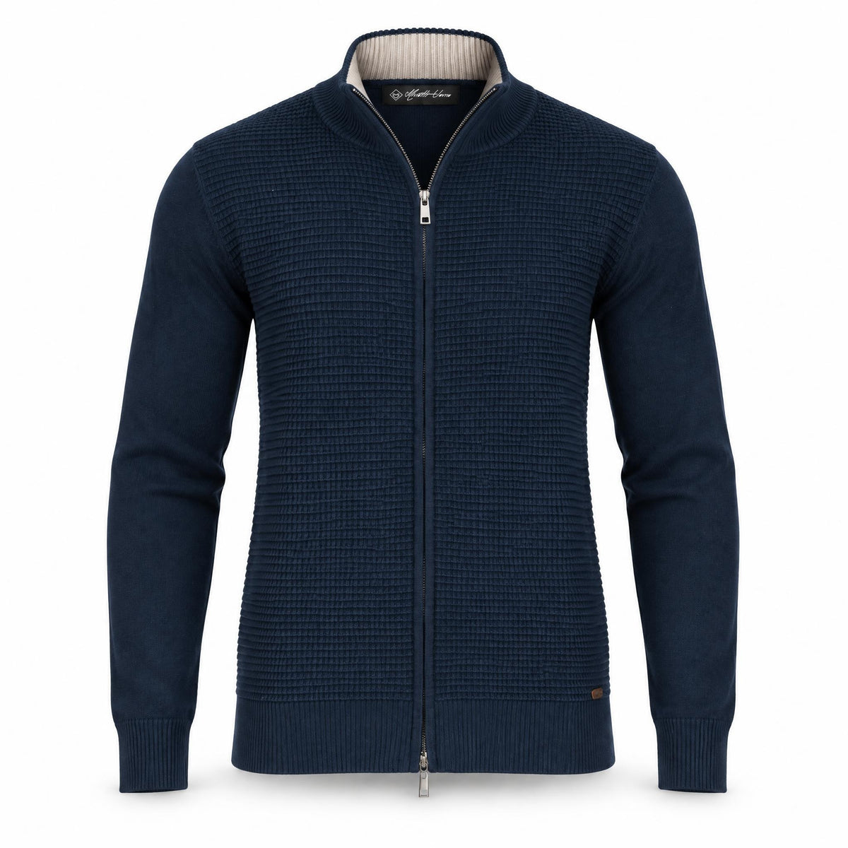 Navy Full Zipper Sweater .FZS002