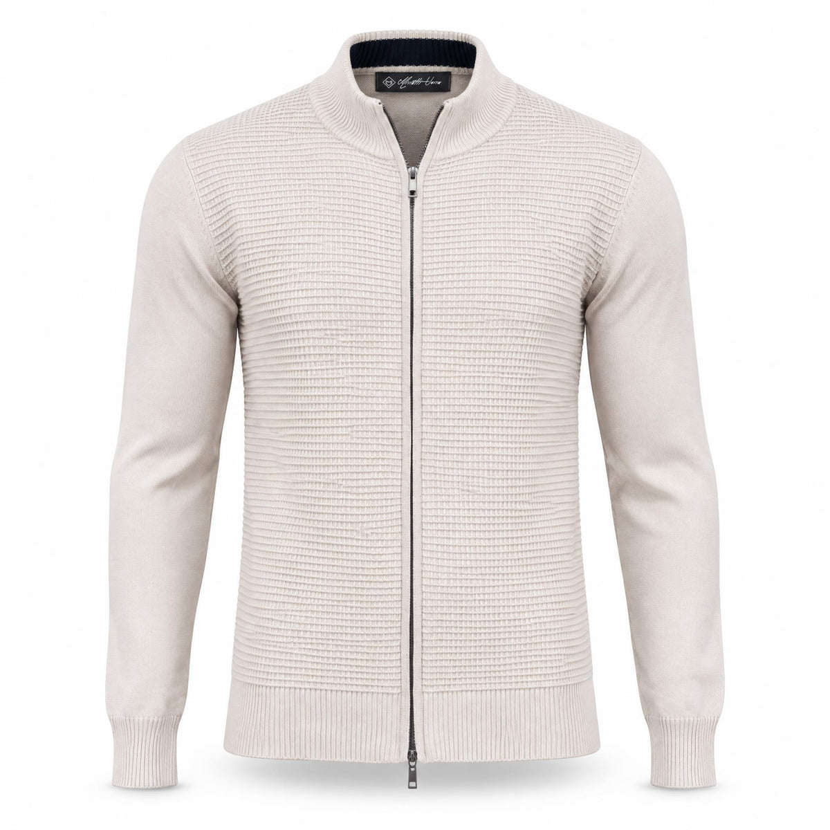 Beige Full Zipper Sweater .FZS002