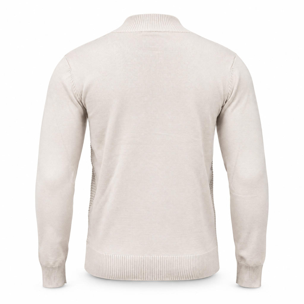 Beige Full Zipper Sweater .FZS002