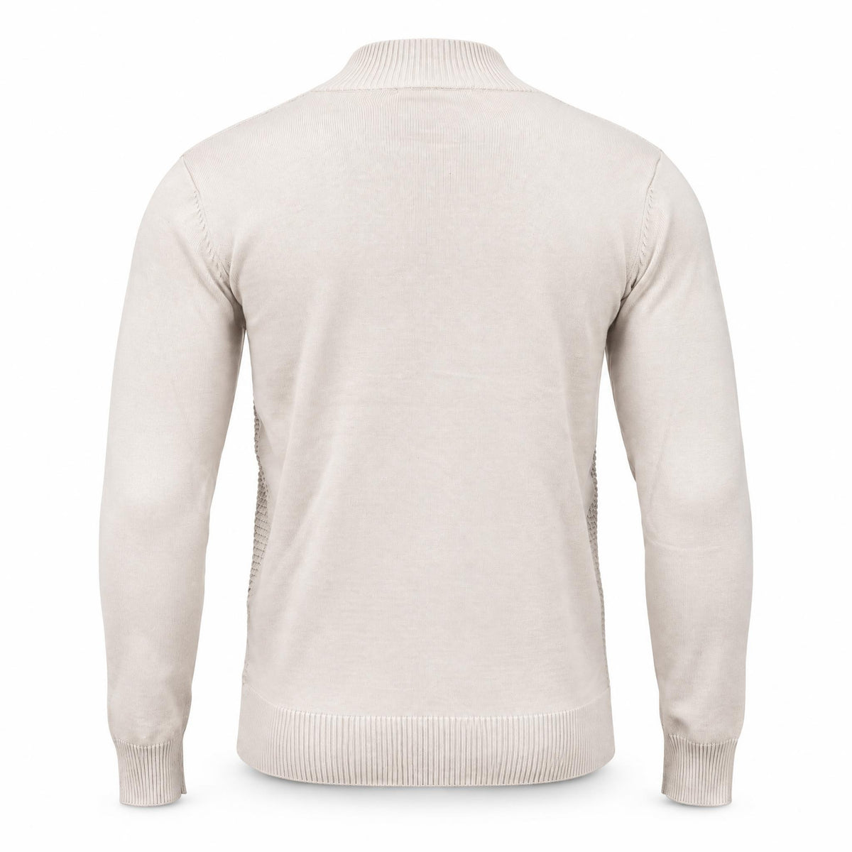 Beige Full Zipper Sweater .FZS002