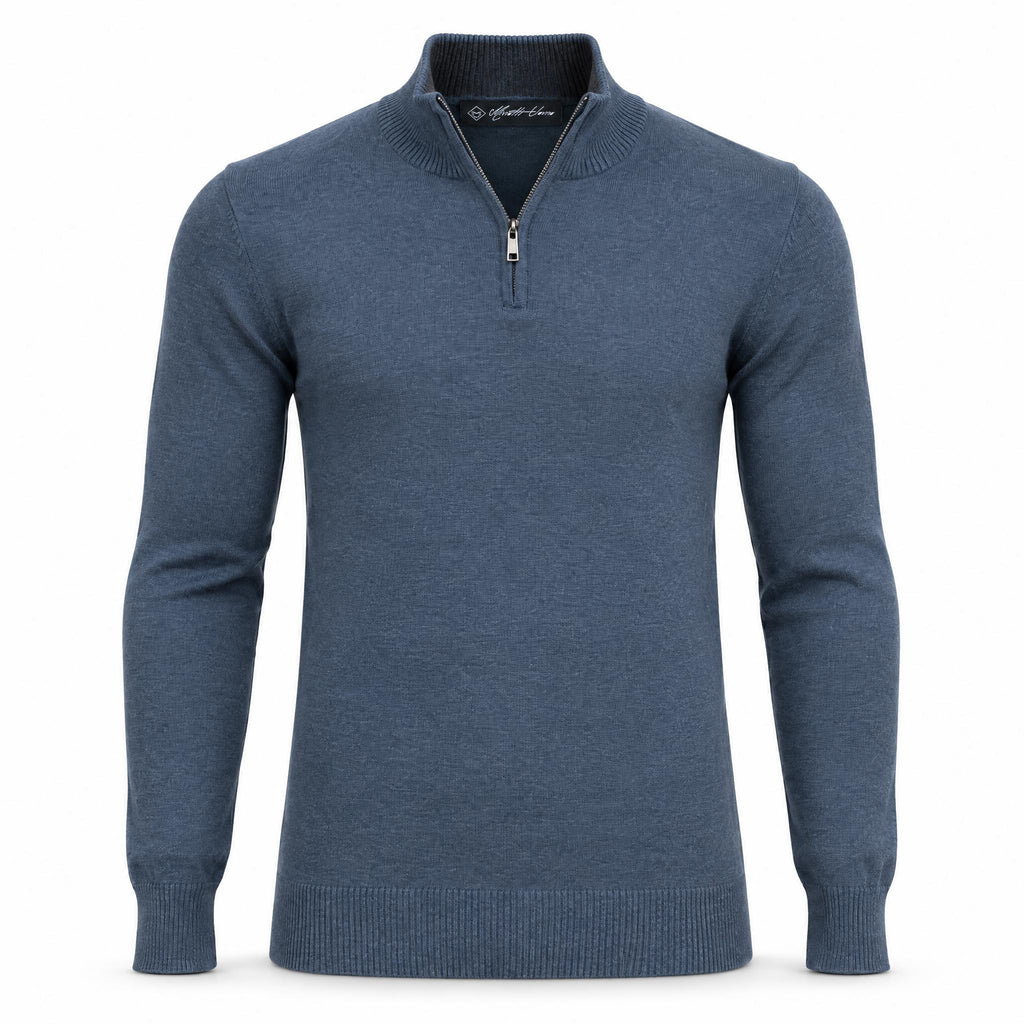 Blue Half Zipper Sweater .HZS-002