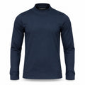 Navy Mock Neck Cotton Sweater. MNC-001