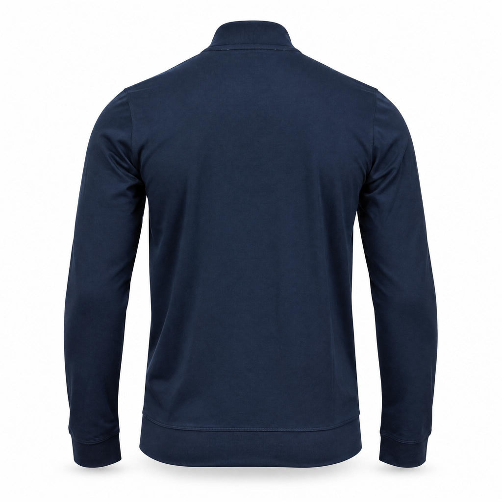 Navy Mock Neck Cotton Sweater. MNC-001