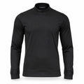 Black Mock Neck Cotton Sweater. MNC-001