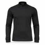 Black Mock Neck Cotton Sweater. MNC-001